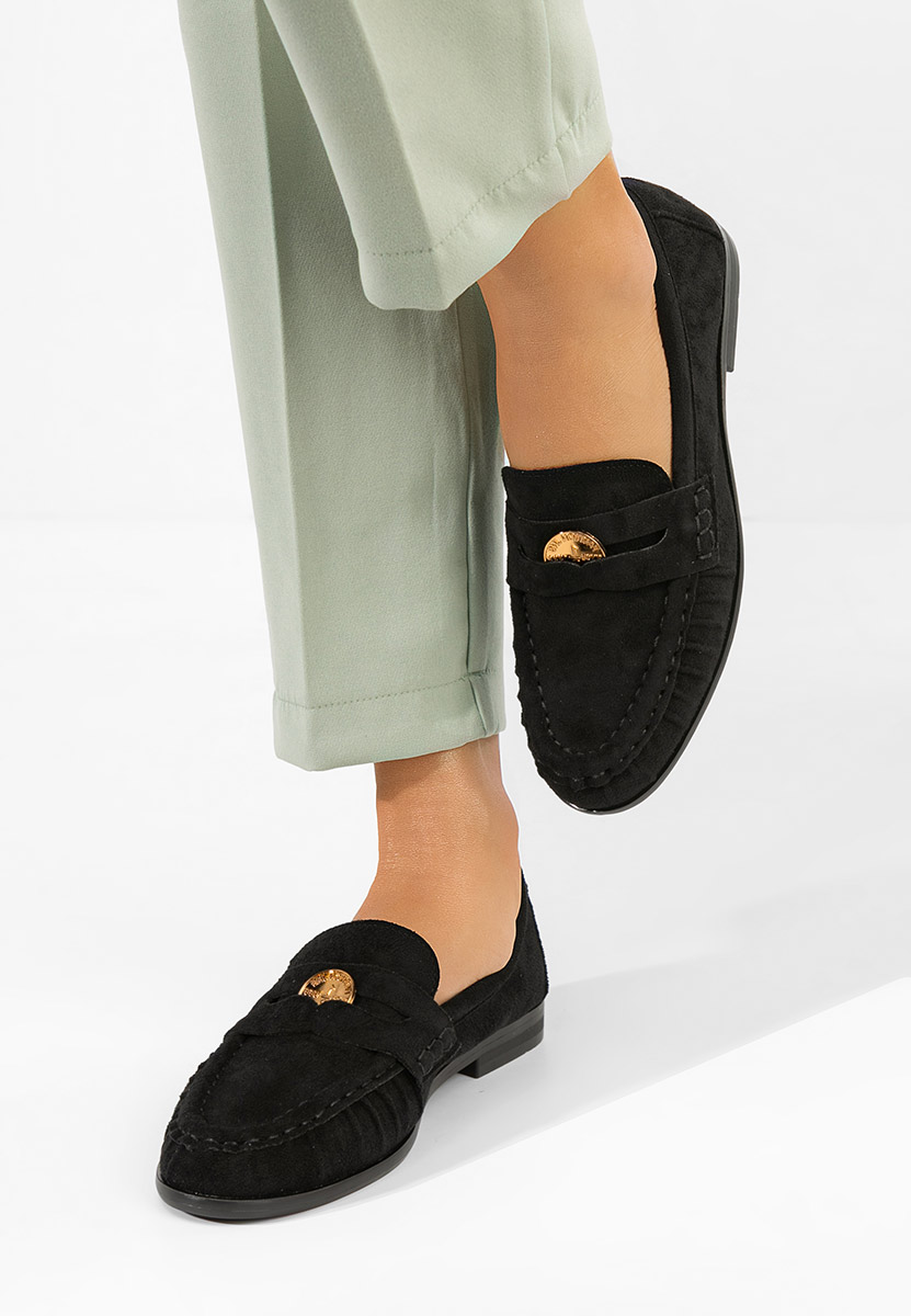 Černé mokasíny dámské Henaria