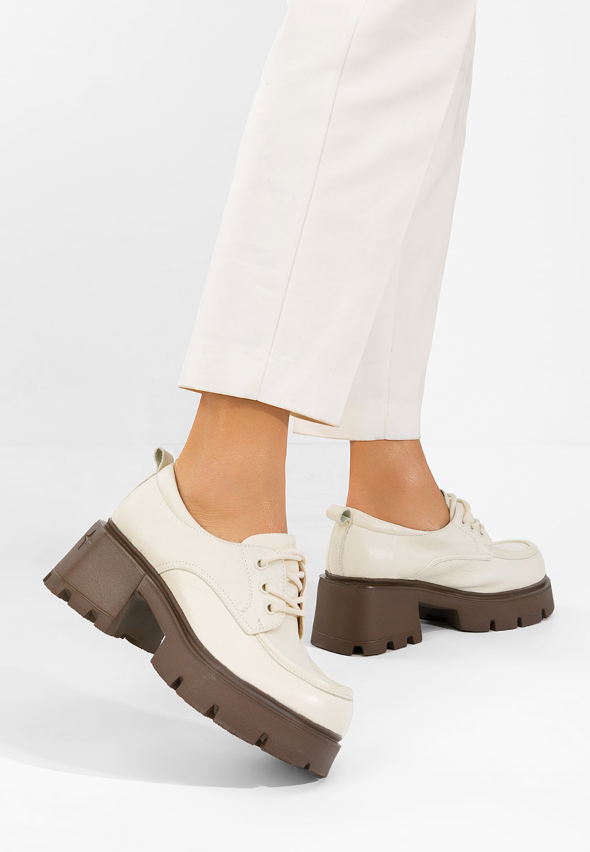 Béžové dámské mokasíny Lenovia