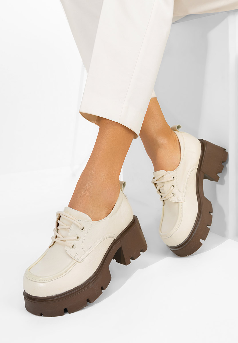 Béžové dámské mokasíny Lenovia