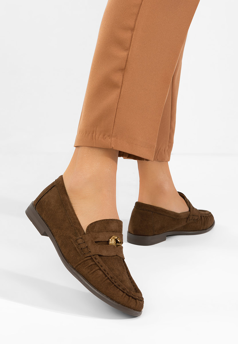 Hnedé mokasíny dámské Henaria