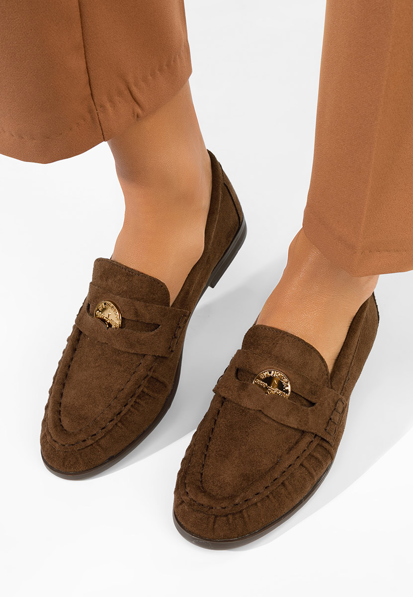 Hnedé mokasíny dámské Henaria