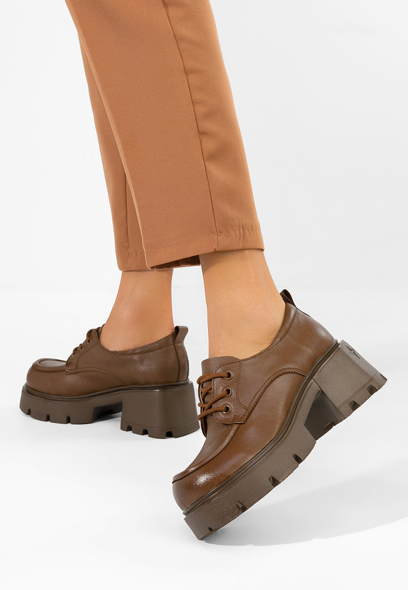 Camelové dámské mokasíny Lenovia