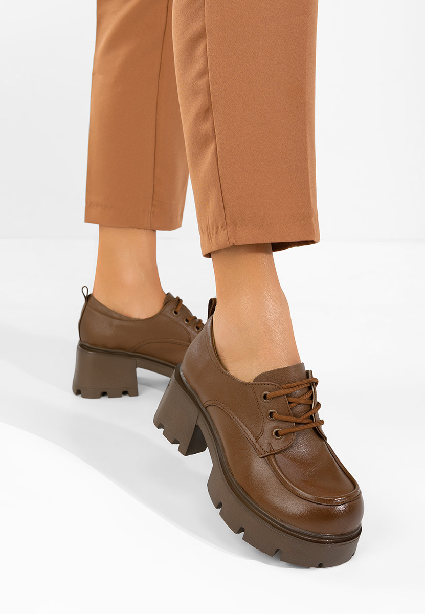 Camelové dámské mokasíny Lenovia