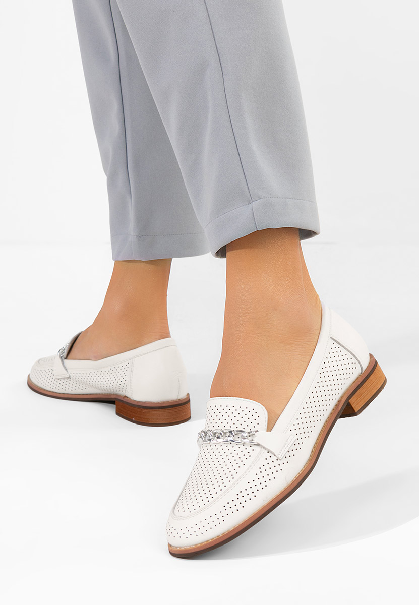 Bílé loafers mokasíny Gaynelia