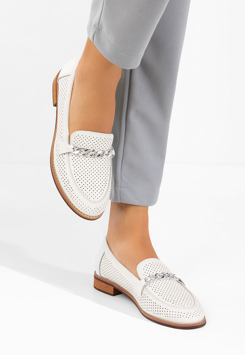 Bílé loafers mokasíny Gaynelia