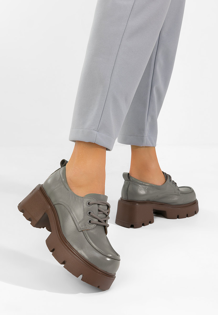 Šedé dámské mokasíny Lenovia