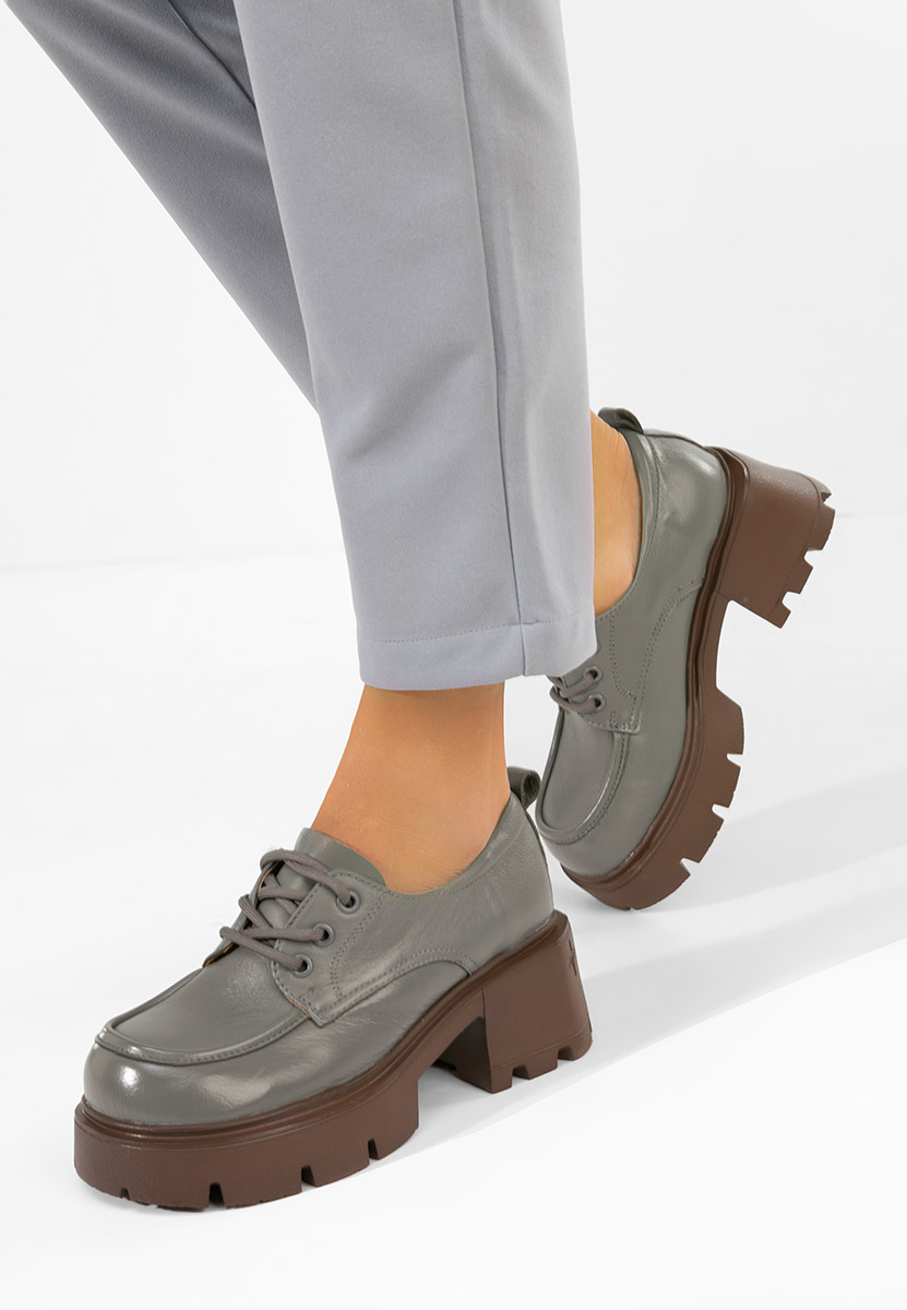 Šedé dámské mokasíny Lenovia