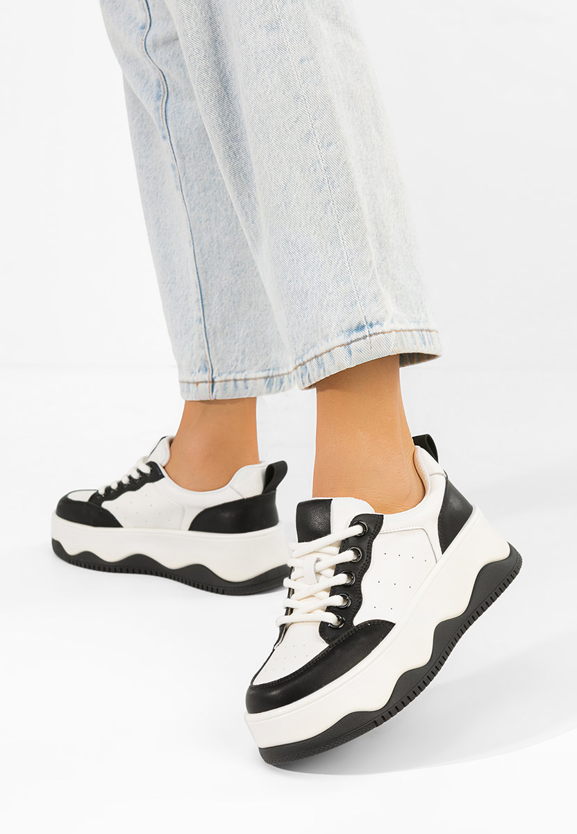 Bílé kožené dámské sneakersy Euselia V2