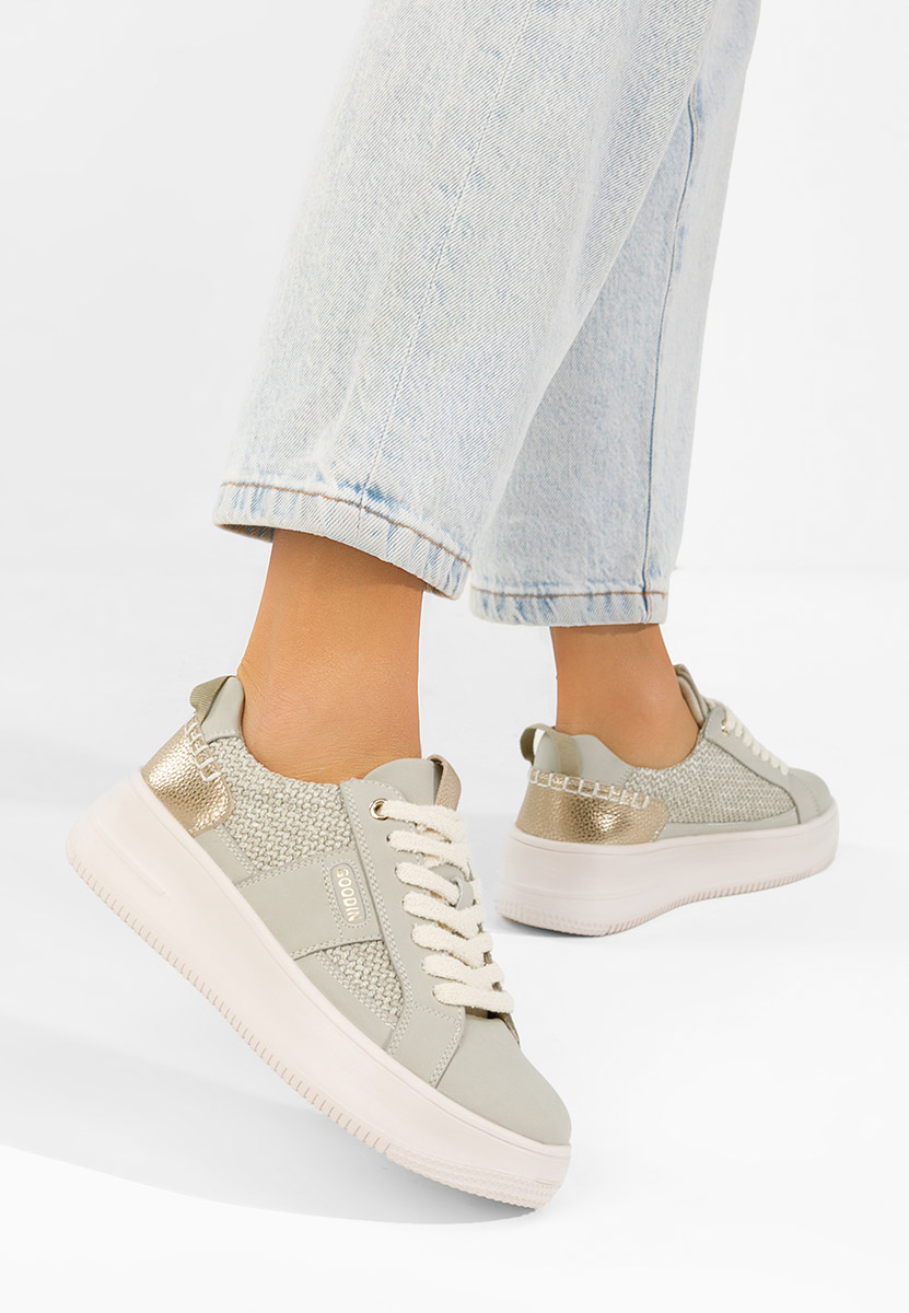 Zelené kožené dámské sneakersy Eusenia