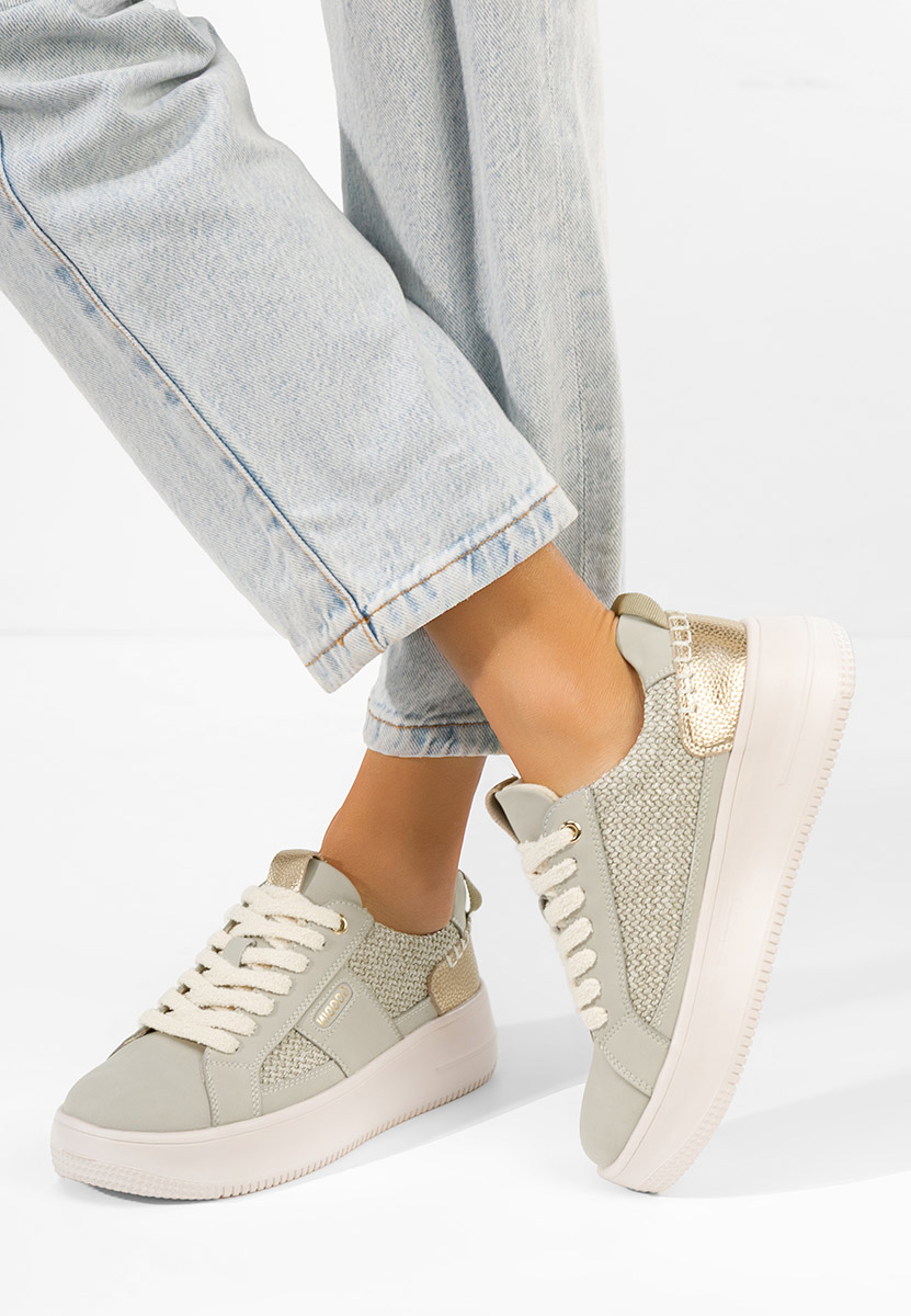Zelené kožené dámské sneakersy Eusenia