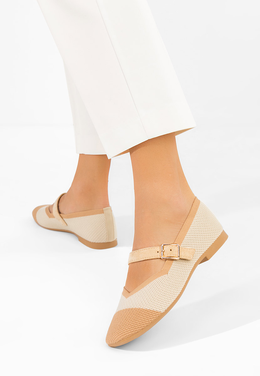 Béžové dámské baleríny Casanda V2
