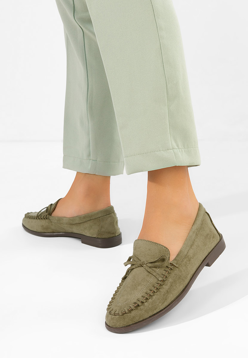 Zelené loafers mokasíny Senolia
