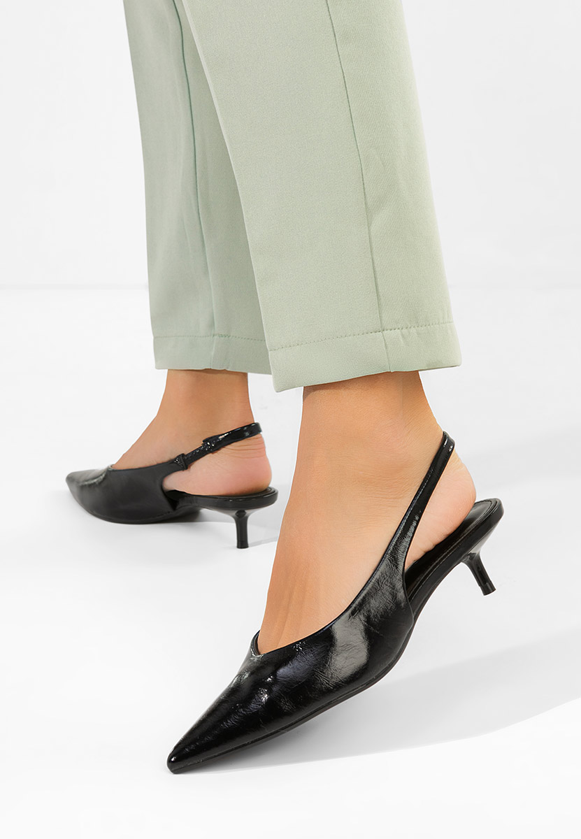 Černé lodičky s otevřenou pätou Nirvania