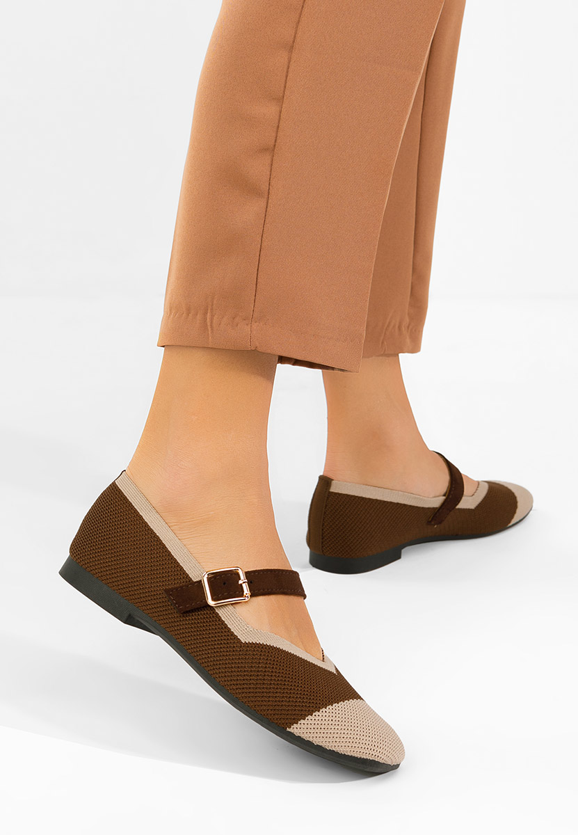 Hnedé dámské baleríny Casanda