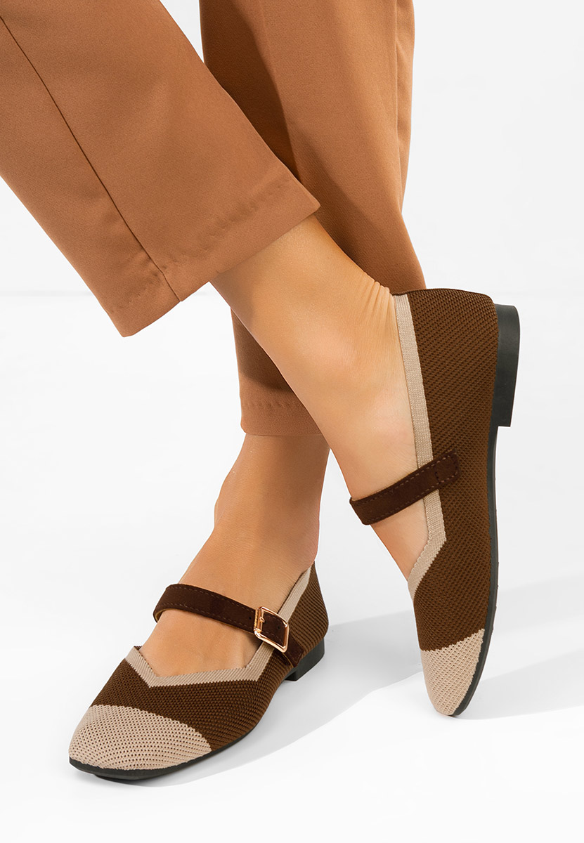 Hnedé dámské baleríny Casanda