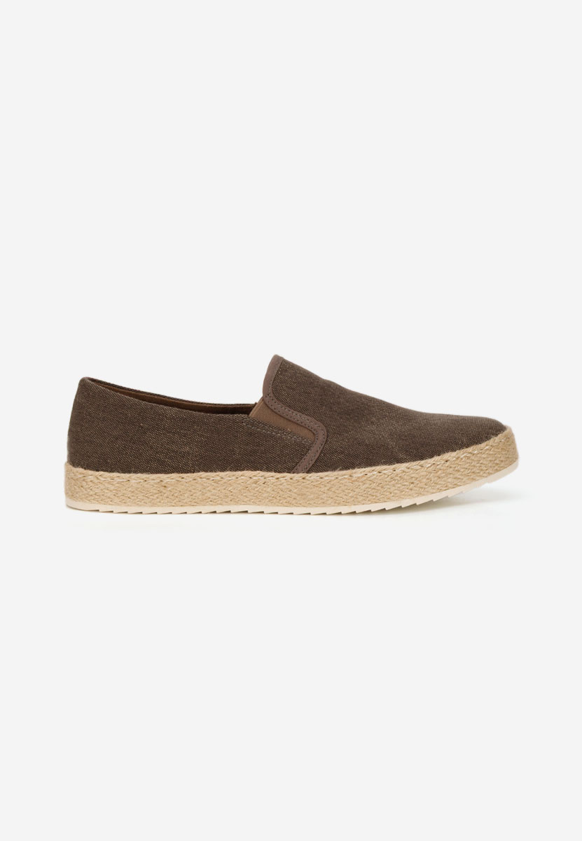Levně Hnedé pánske espadrilky Zoltan