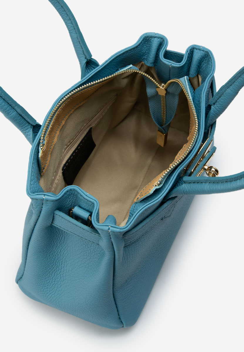 Modrá rukojeť kabelky Ayeria