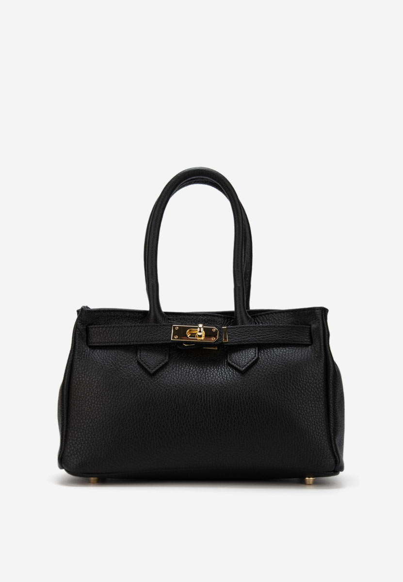 Černá rukojeť kabelky Ayeria