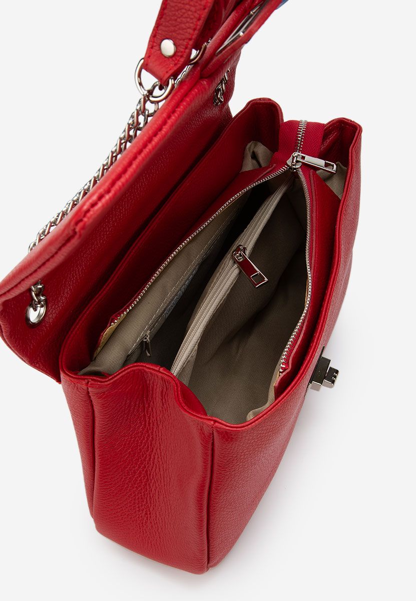 Červená ramenní kabelka Rusanda