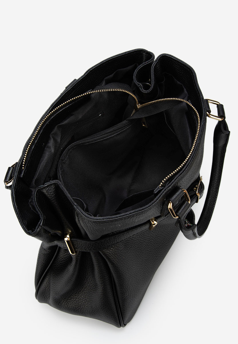 Černá kabelka z pravé kůže Ruxandra