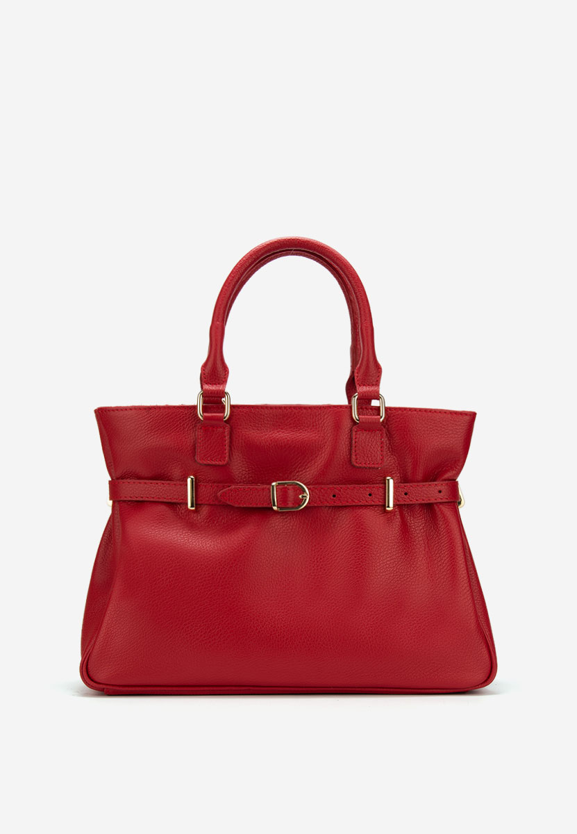 Červená kabelka z pravé kůže Ruxandra