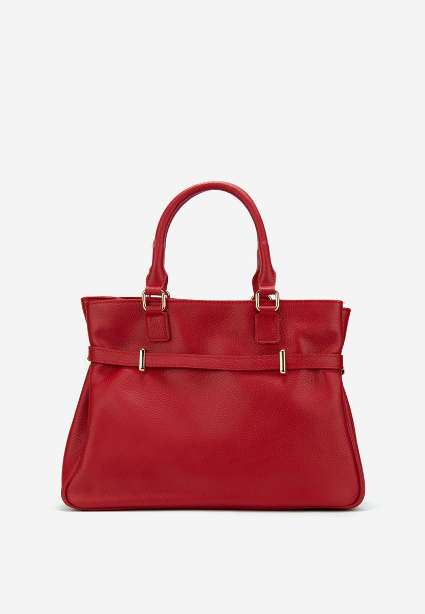 Červená kabelka z pravé kůže Ruxandra