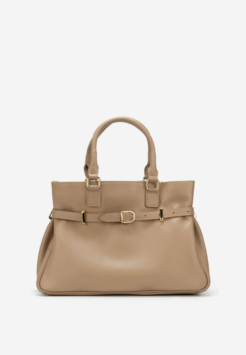 Béžové kabelka z pravé kůže Ruxandra V2