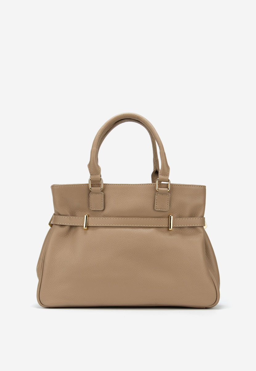 Béžové kabelka z pravé kůže Ruxandra V2