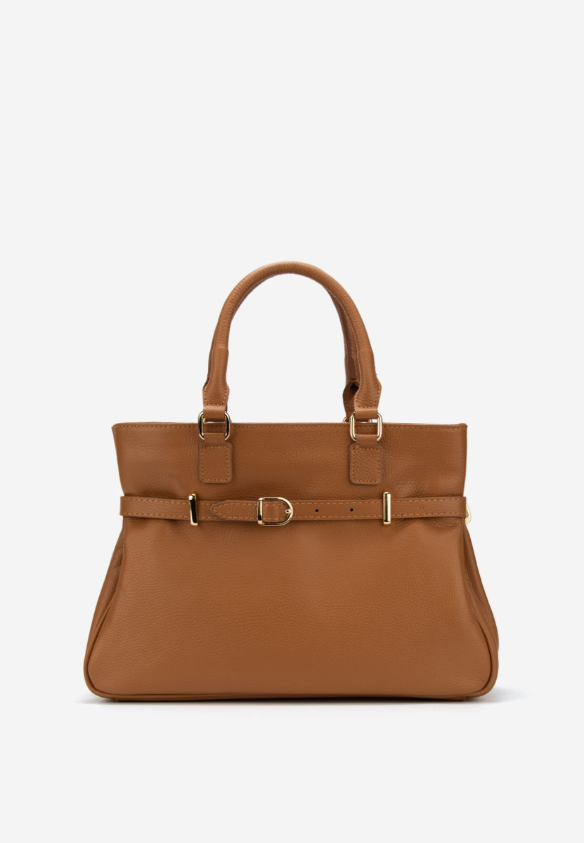 Camelové kabelka z pravé kůže Ruxandra