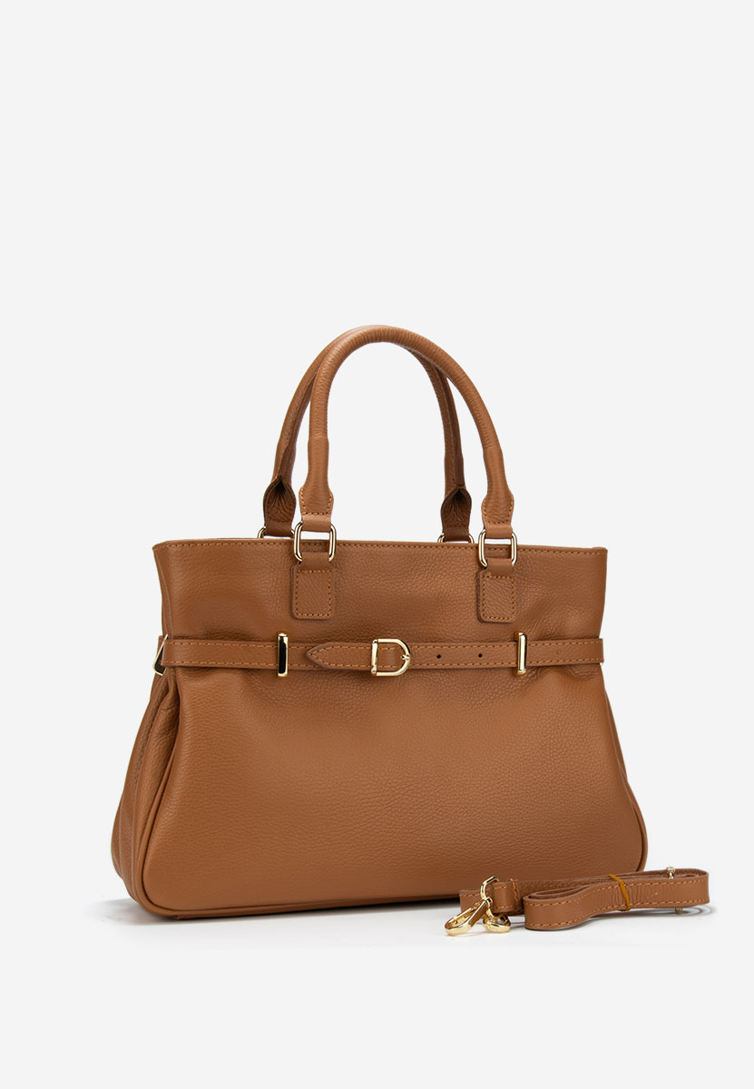 Camelové kabelka z pravé kůže Ruxandra