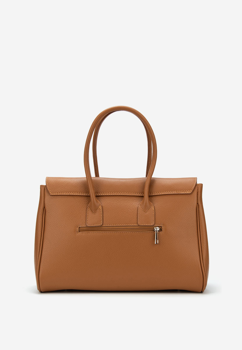 Camelové kabelka z pravé kůže Rozya