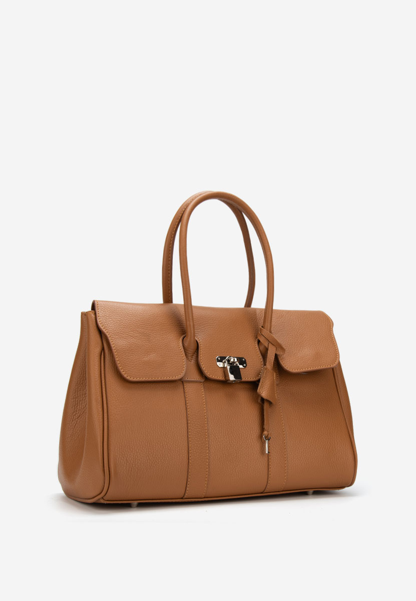 Camelové kabelka z pravé kůže Rozya