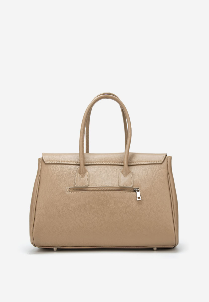 Ružové kabelka z pravé kůže Ya V2 bej