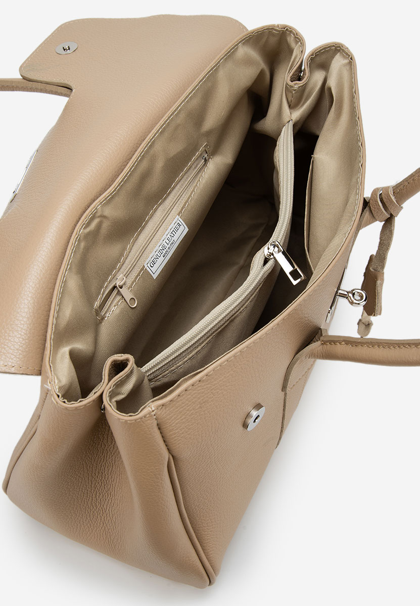 Ružové kabelka z pravé kůže Ya V2 bej