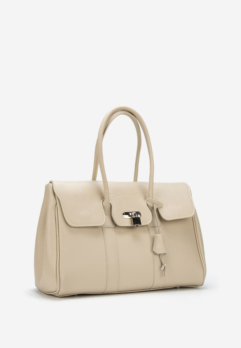 Béžové kabelka z pravé kůže Rozya