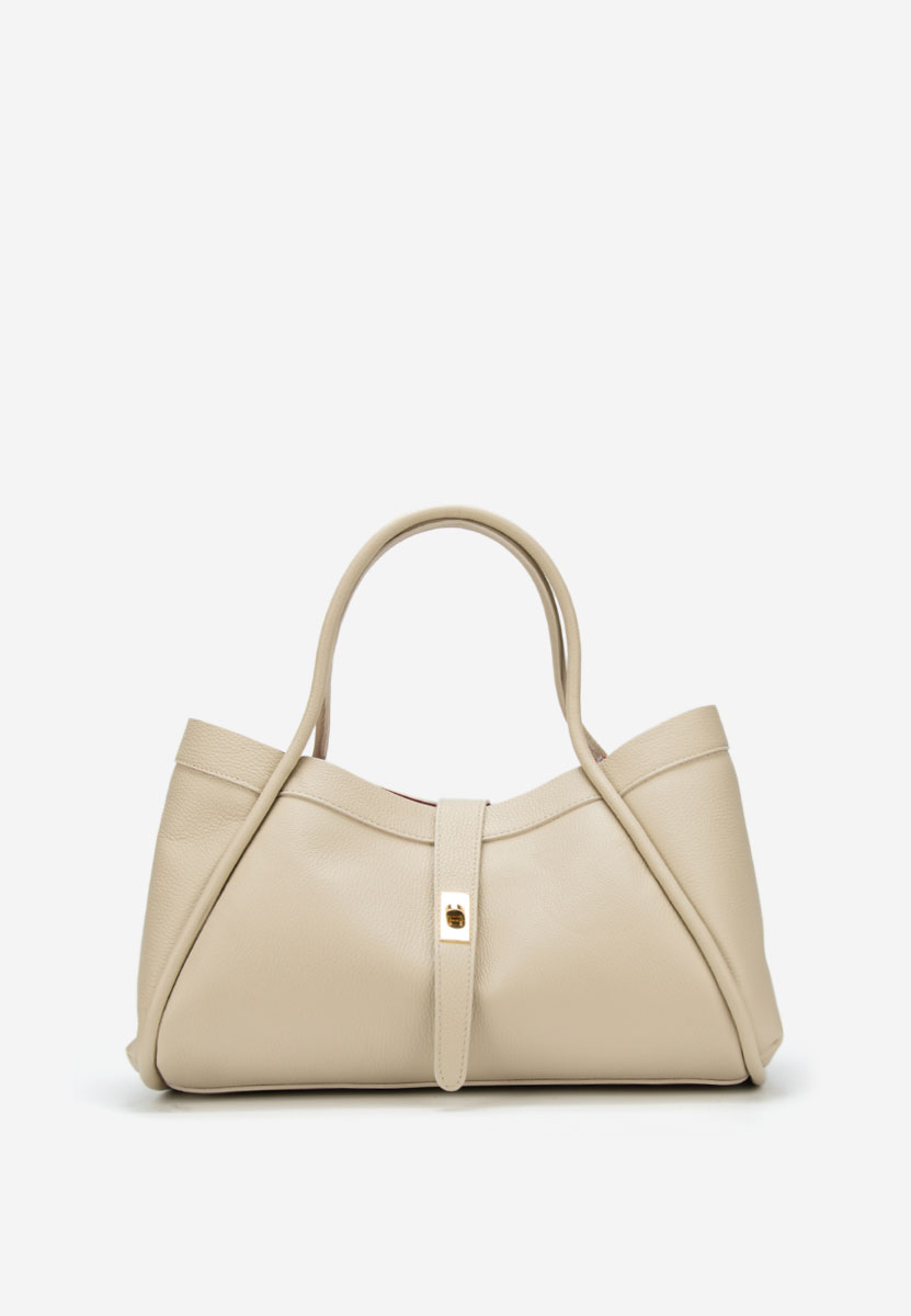 Béžové kabelka z pravé kůže Oniana