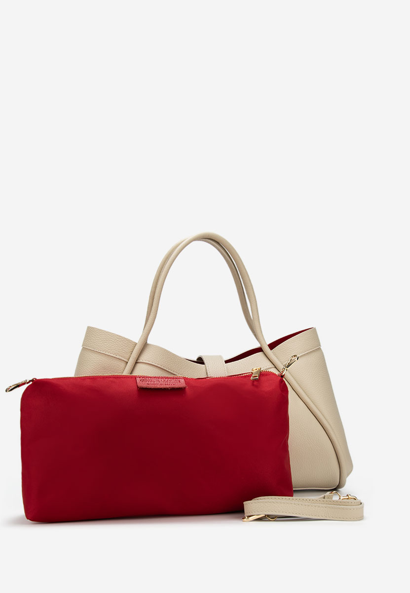 Béžové kabelka z pravé kůže Oniana