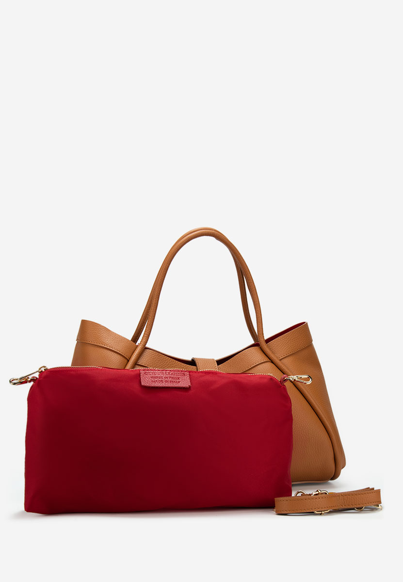 Camelové kabelka z pravé kůže Oniana