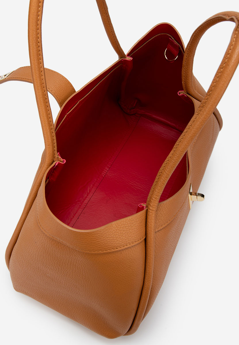 Camelové kabelka z pravé kůže Oniana