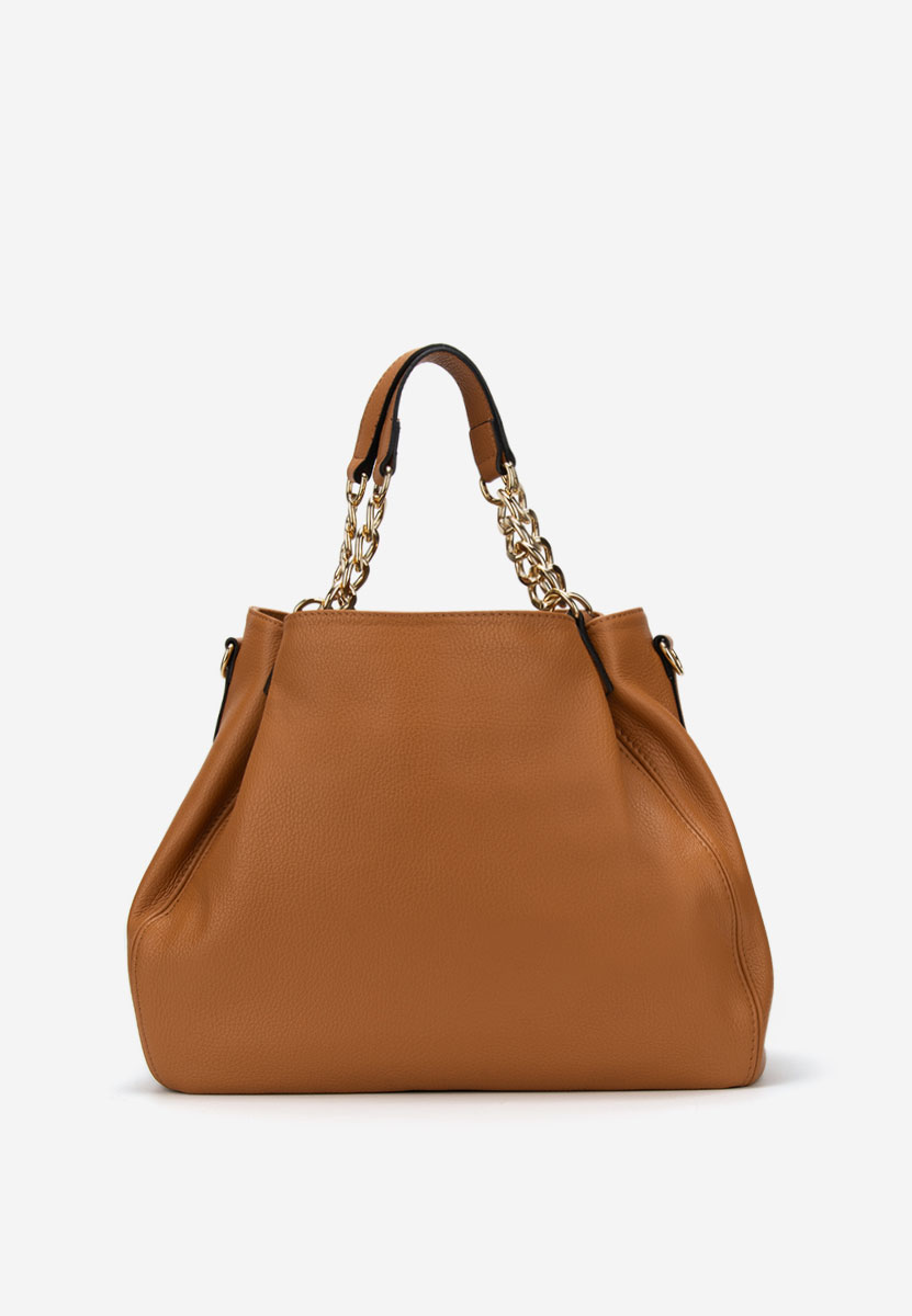 Camelové kabelka z pravé kůže Kiaya