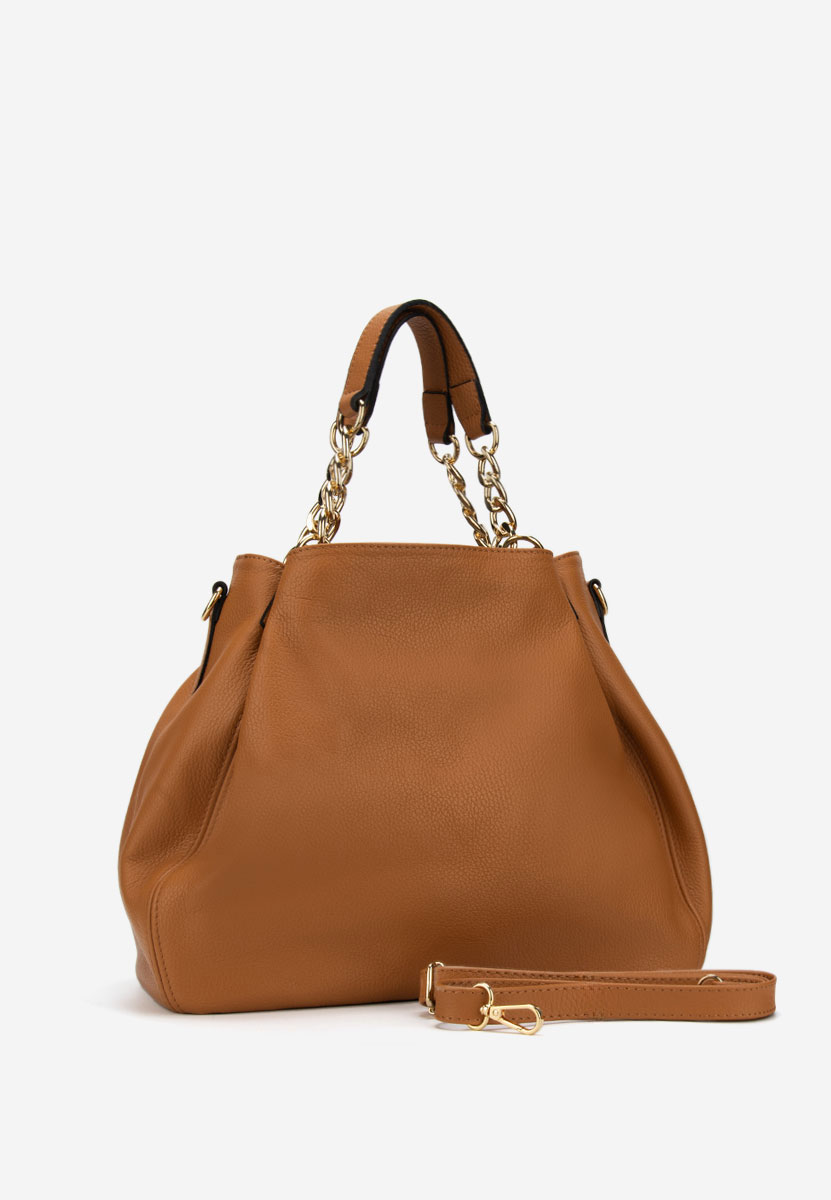 Camelové kabelka z pravé kůže Kiaya