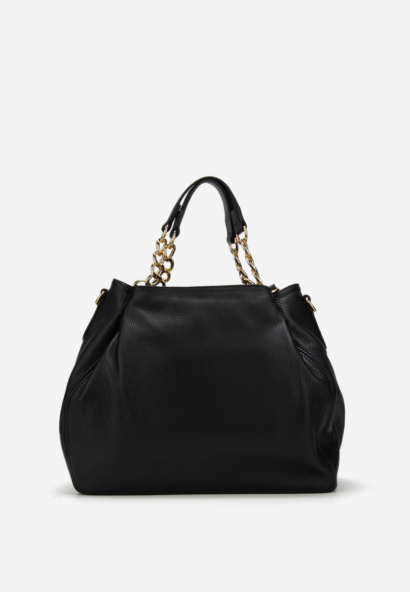 Černá kabelka z pravé kůže Kiaya