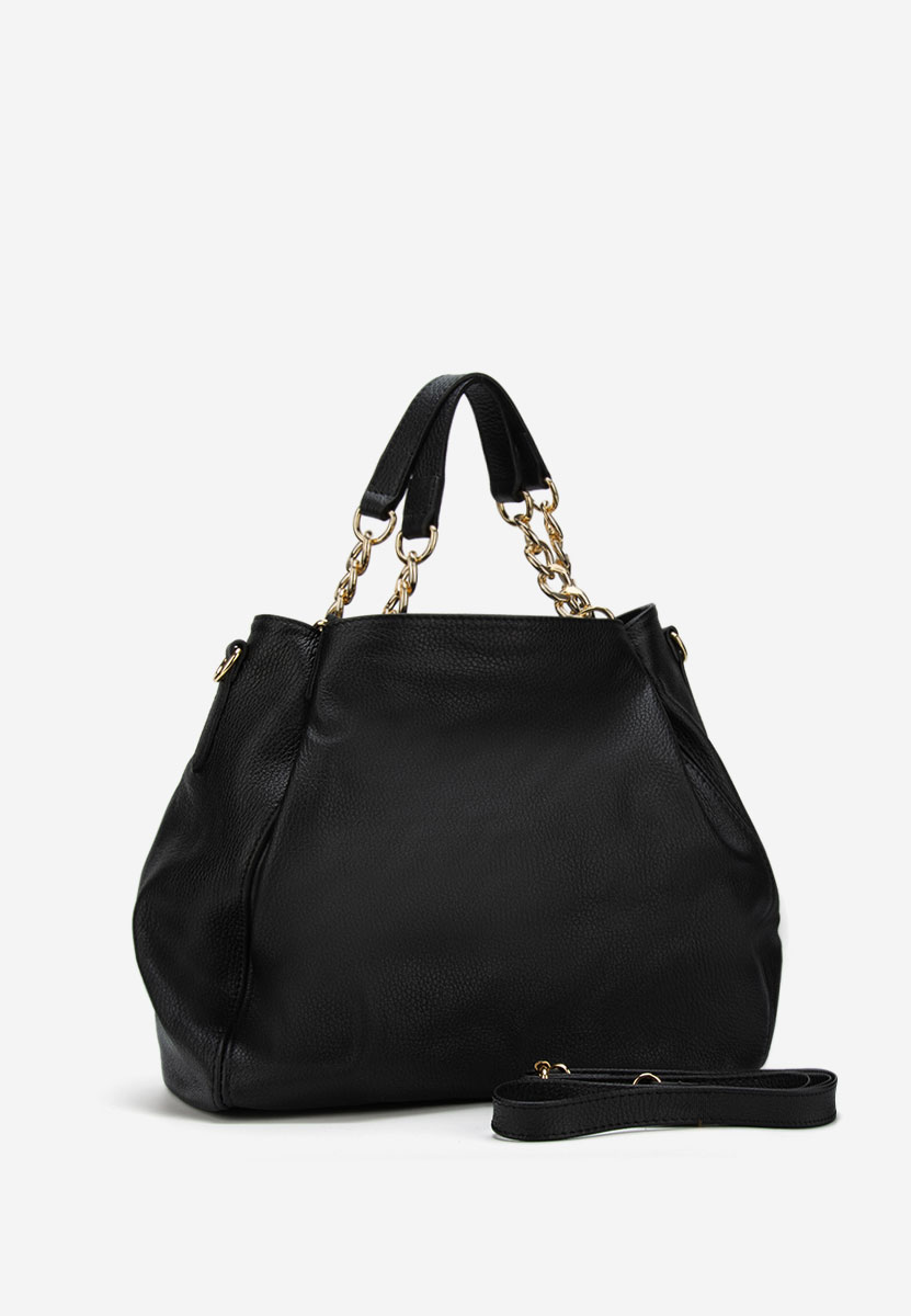 Černá kabelka z pravé kůže Kiaya