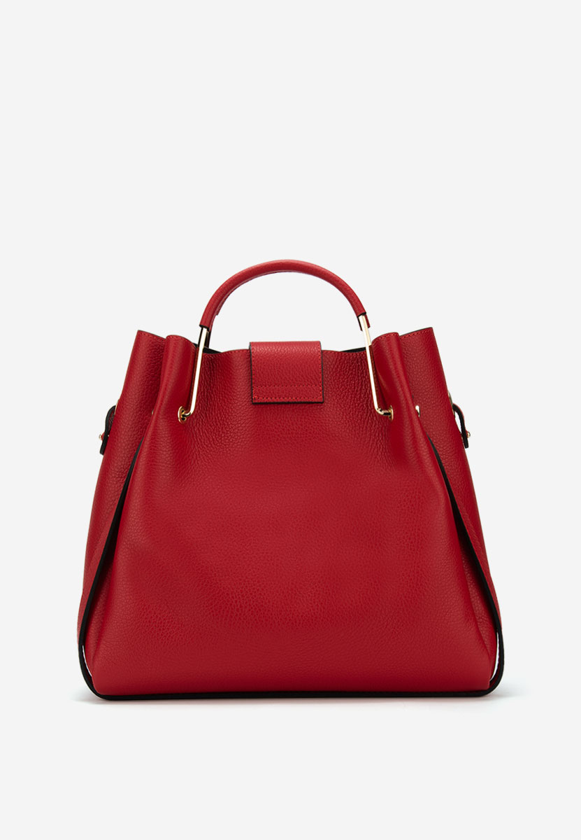 Červená kabelka z pravé kůže Acassia