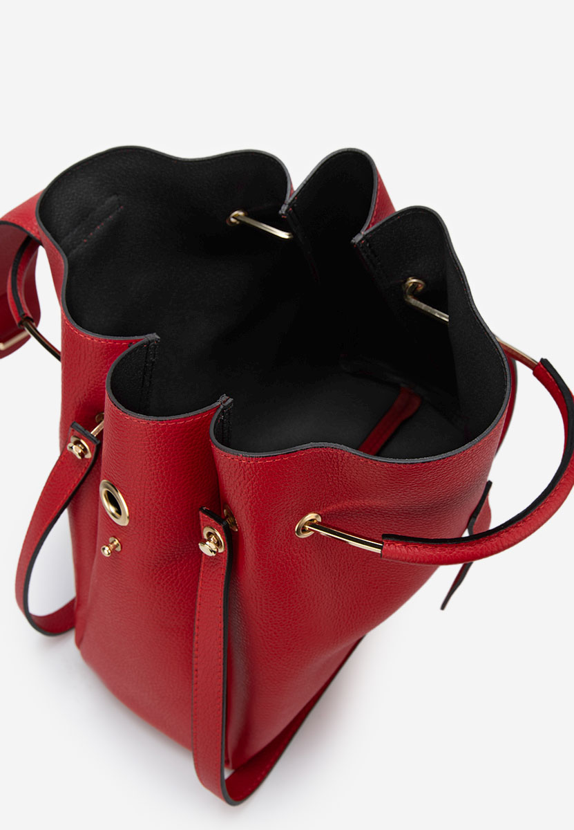 Červená kabelka z pravé kůže Acassia