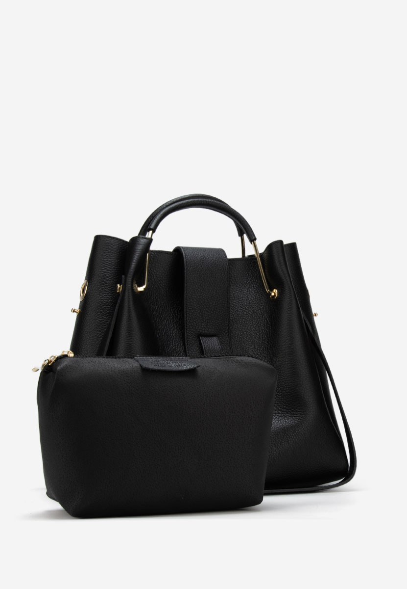 Černá kabelka z pravé kůže Acassia