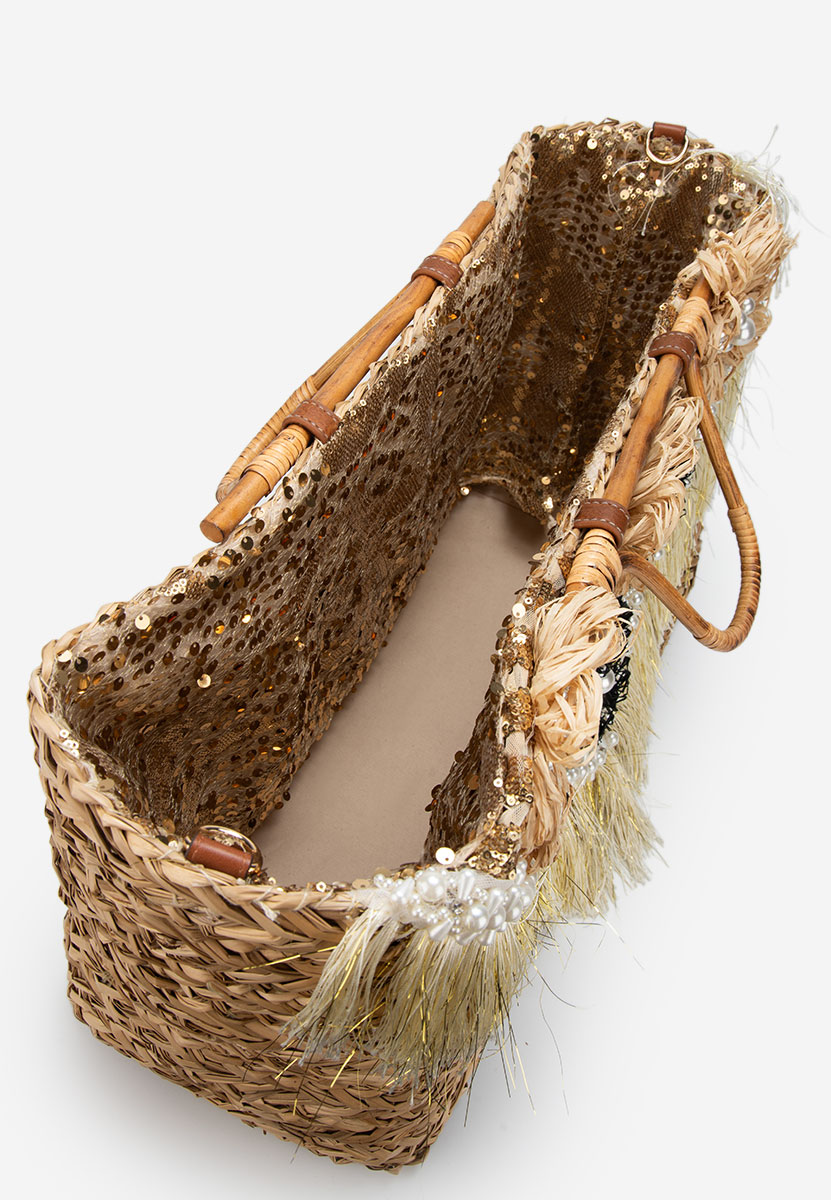 Zlatá rukojeť kabelky Jasmina