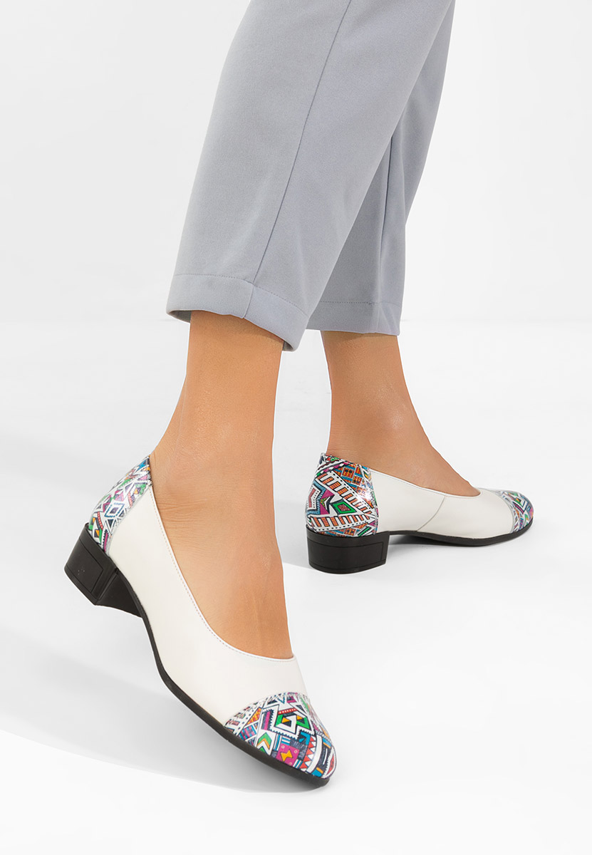 Béžové kožené lodičky Selinna