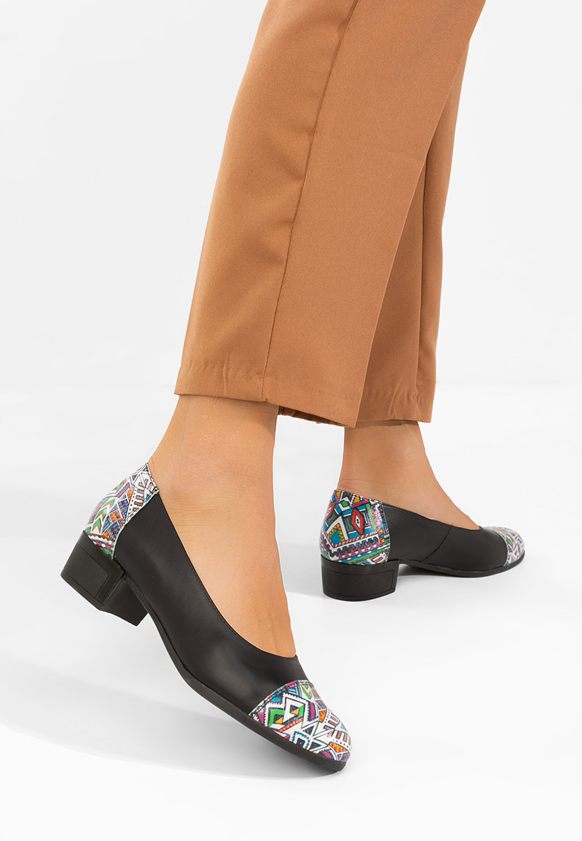 Černé kožené lodičky Selinna