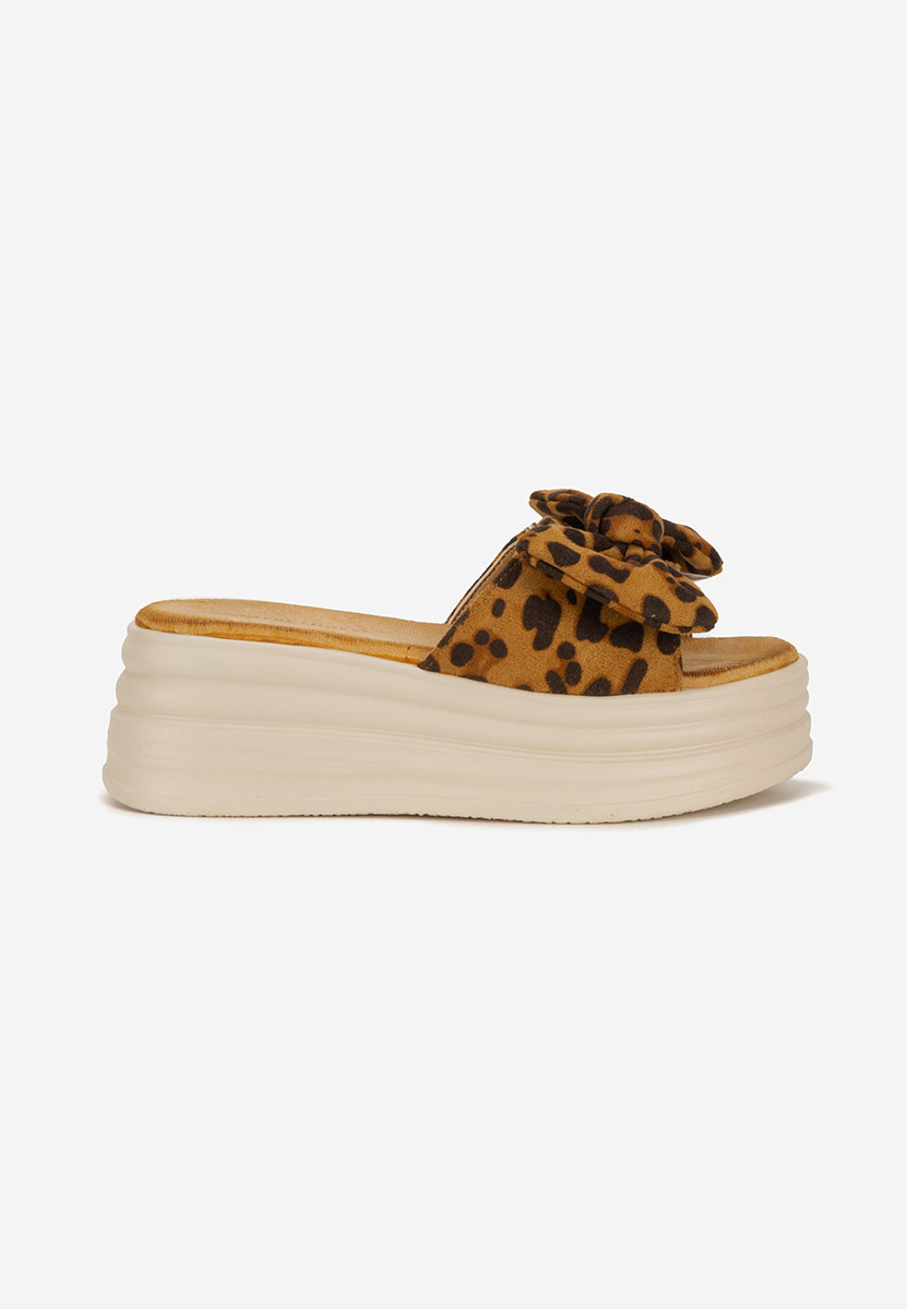 Leopardí pantofle na platformě Elarya